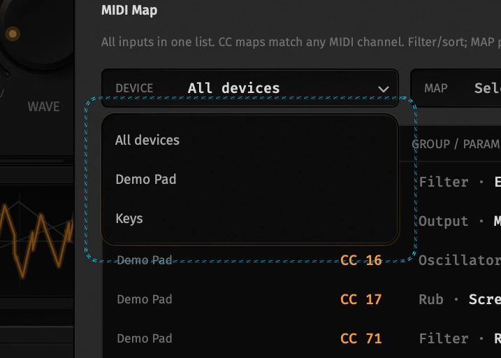 Device filter